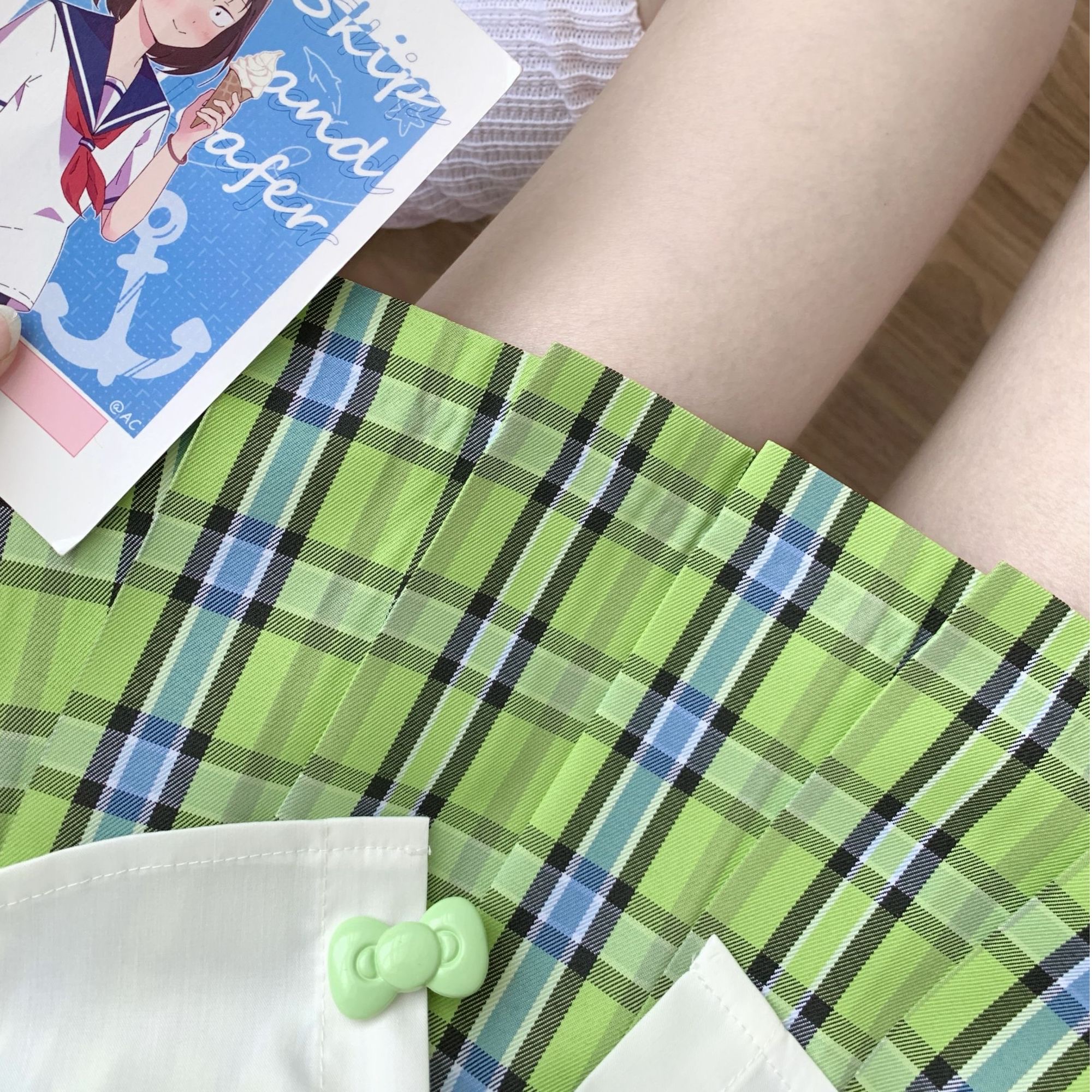 【芬达】JK格裙制服原创正品校供学院风百褶裙日系甜美半身裙学生