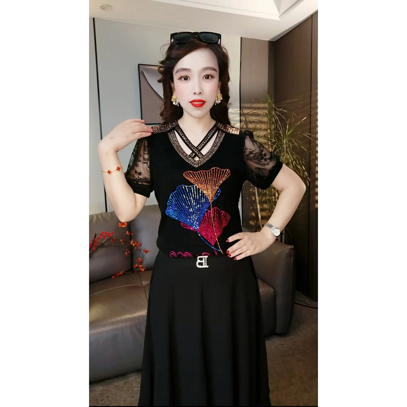 夏季短袖洋气百搭显瘦T恤气质小衫60