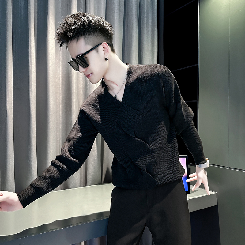 毛衣男款冬季2025新款爆款男士秋冬装高级感V领长袖打底针织线衫