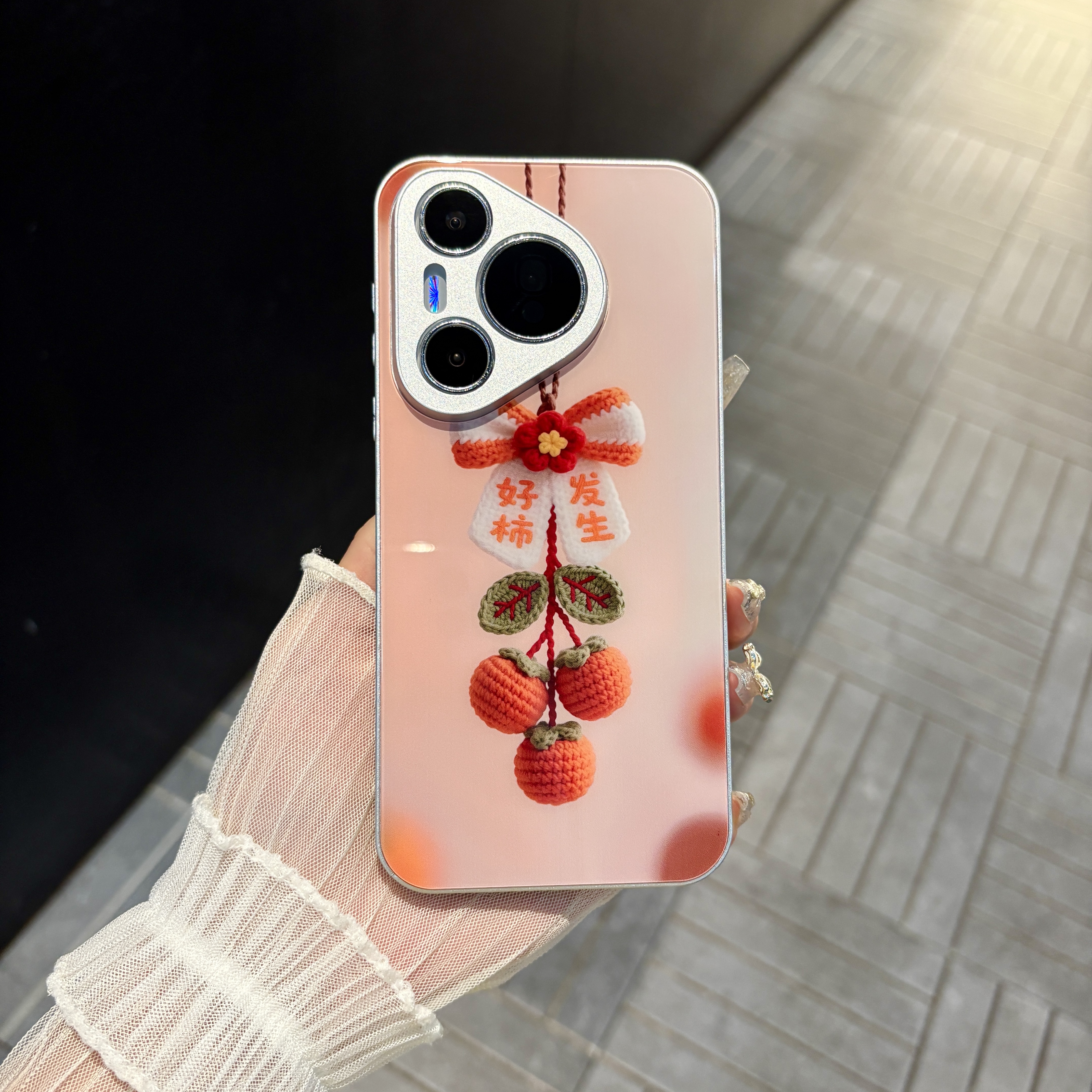 苹果/华为/oppo/vivo/小米 好柿发生适用pura70肤感玻璃手机壳