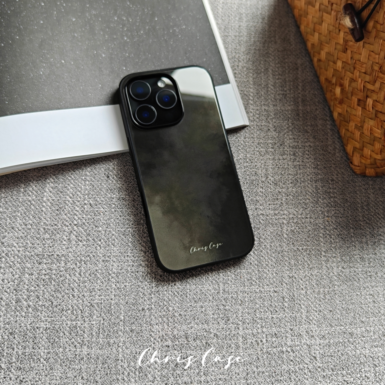 「茶褐烟墨」新中式适用于苹果16promax/15pro 高级感手机壳 14pro