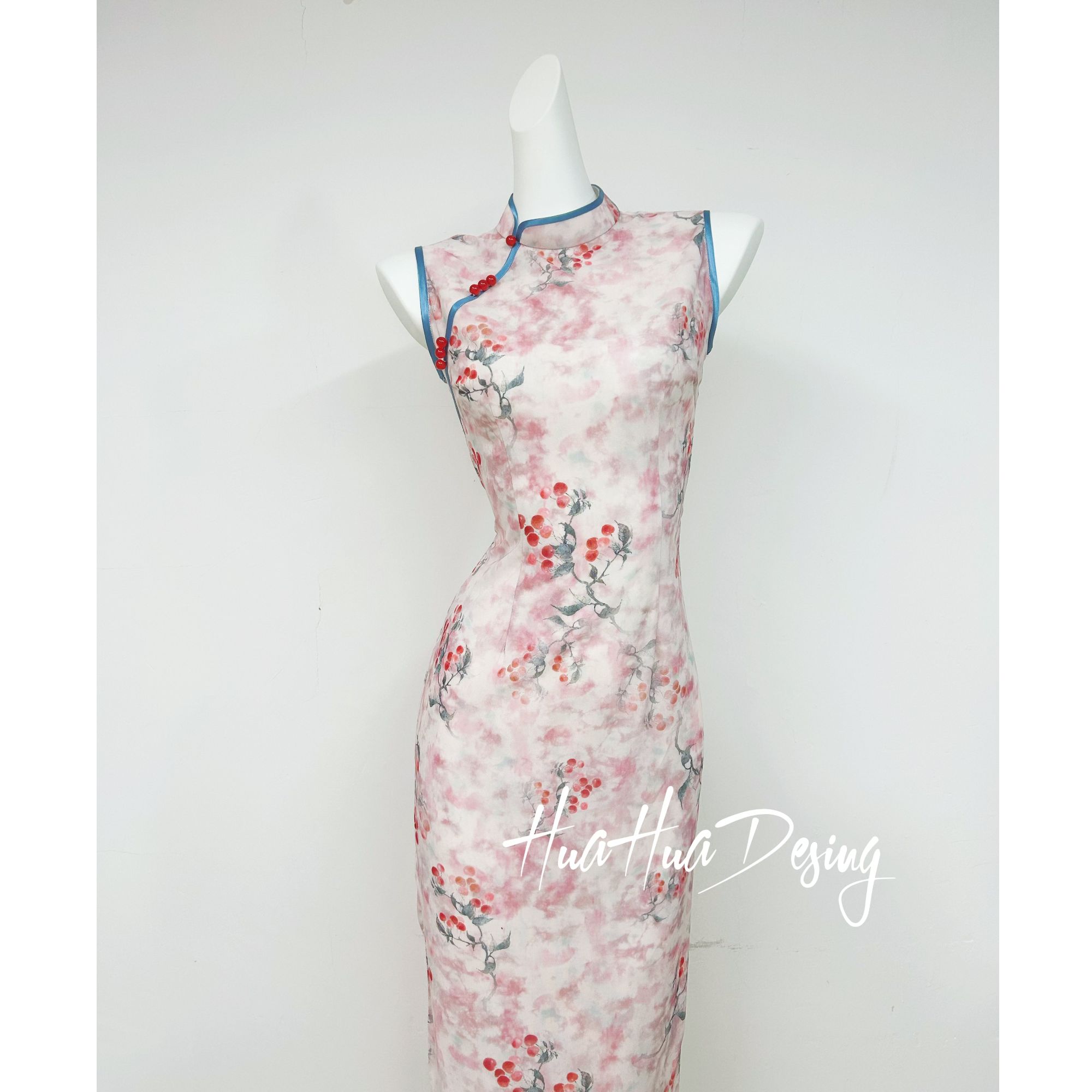 苏故里【婉樱】文艺复古绿色日常旗袍优雅立领修身衣长120夏季