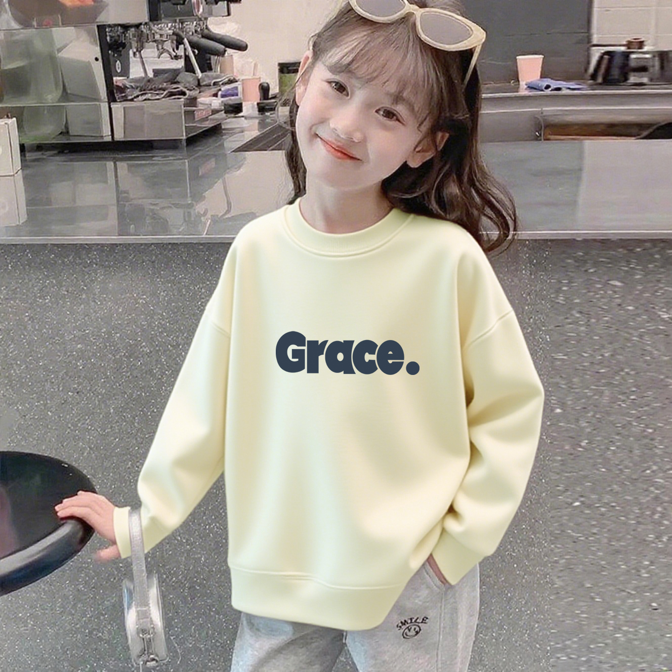 韩版女童加绒卫衣秋装2025新款春秋女孩衣服宽松儿童圆领欧货上衣