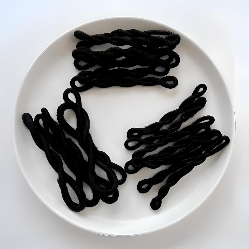 【老式】皮筋女扎头高弹力耐用黑色大人加粗简约毛线皮套女头绳女扎