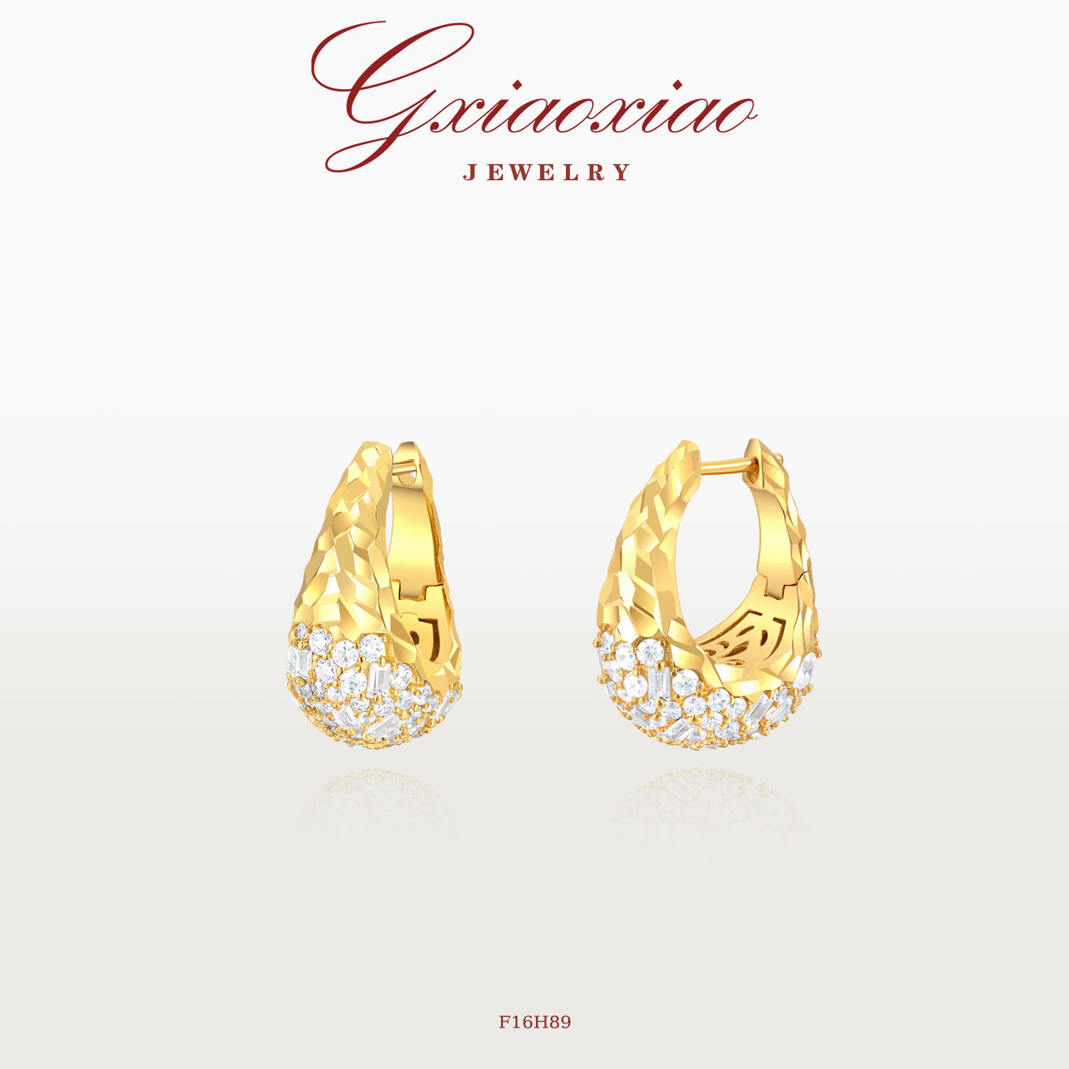 G XIAOXIAO 镀K金 【星璨】轻奢气质闪耀简约百搭包包耳环 F16H89