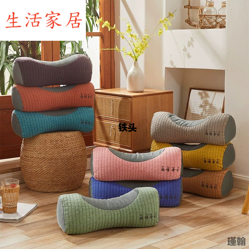 艾洛琳全荞麦枕纯棉单人助睡眠硬枕加高颈椎专用枕芯家用护颈枕