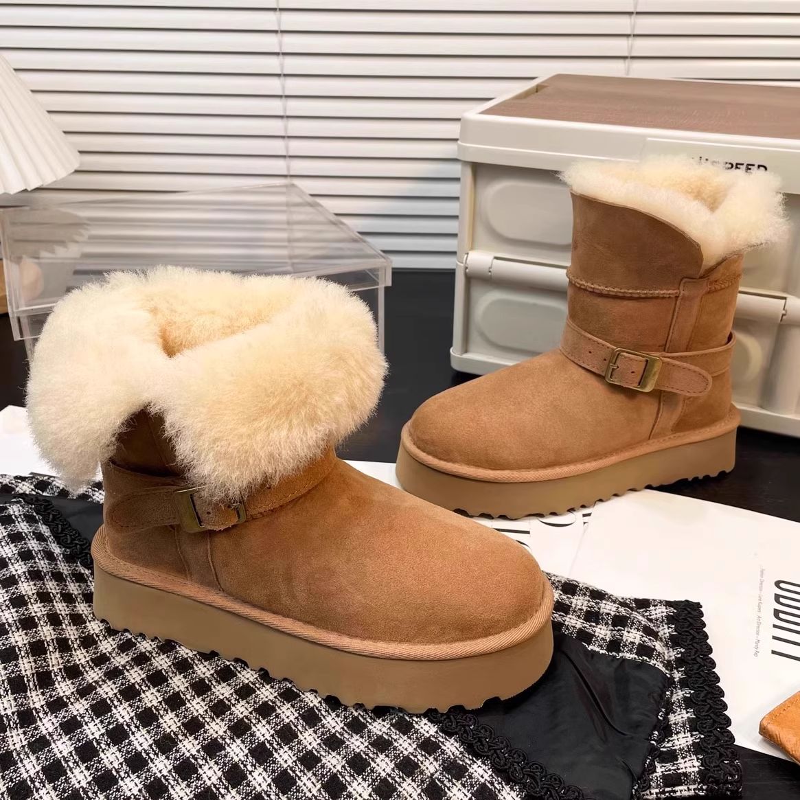 厚底雪地靴女2025新款冬季加绒加厚保暖防滑时尚棉鞋雪地棉保暖鞋