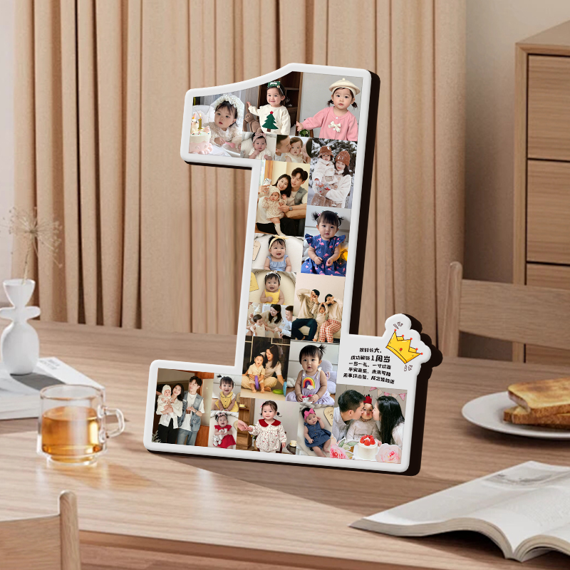 周岁纪念相框摆台定制摆挂两用照片打印成长记录儿童生日数字框