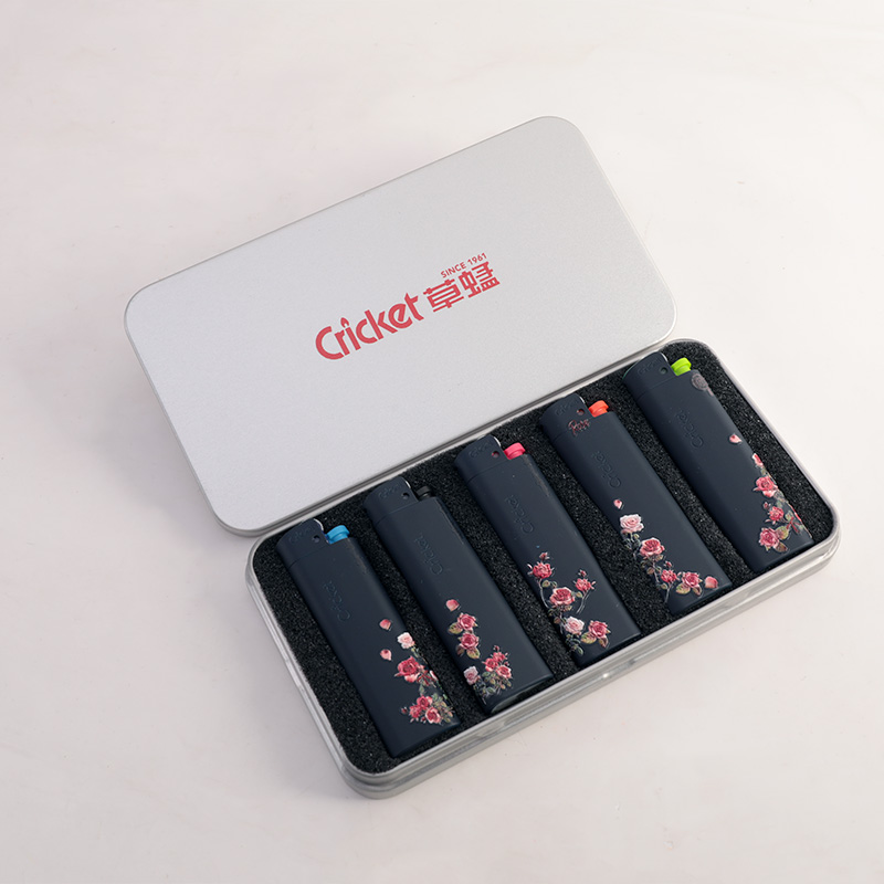 Cricket草蜢打火机【手工diy贴纸】创意网红精美铁盒送男女礼物
