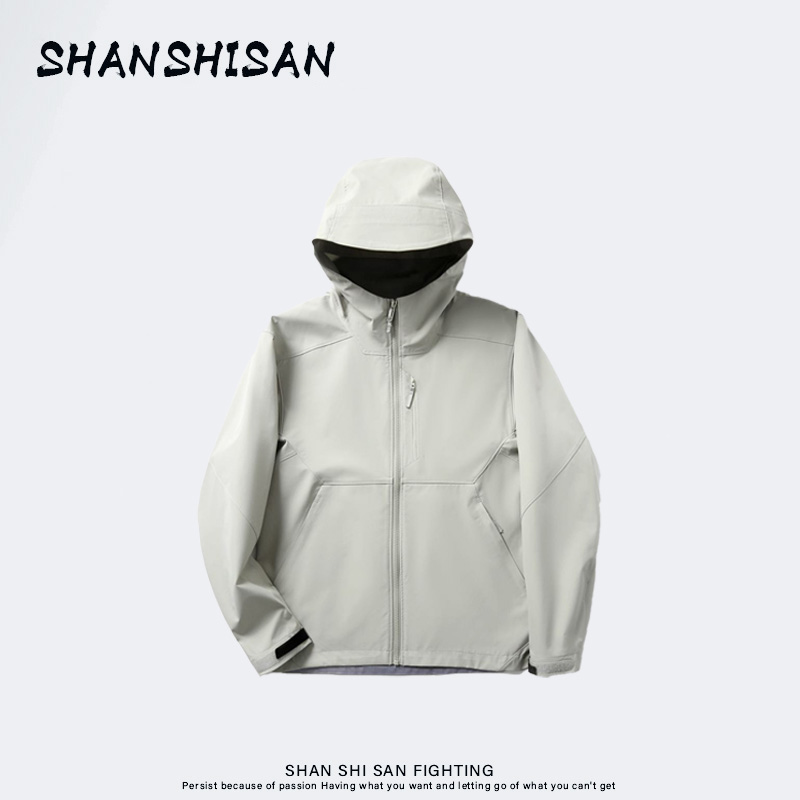 【逃离城市】通勤运动户外防水防风情侣情侣连帽防泼水夹083