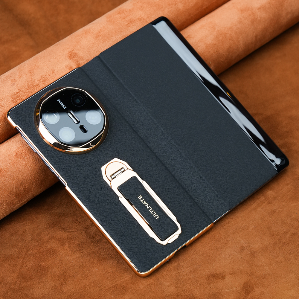 适用华为MateX6手机壳素皮腕带支架matex5智能翻盖防摔保护套商务