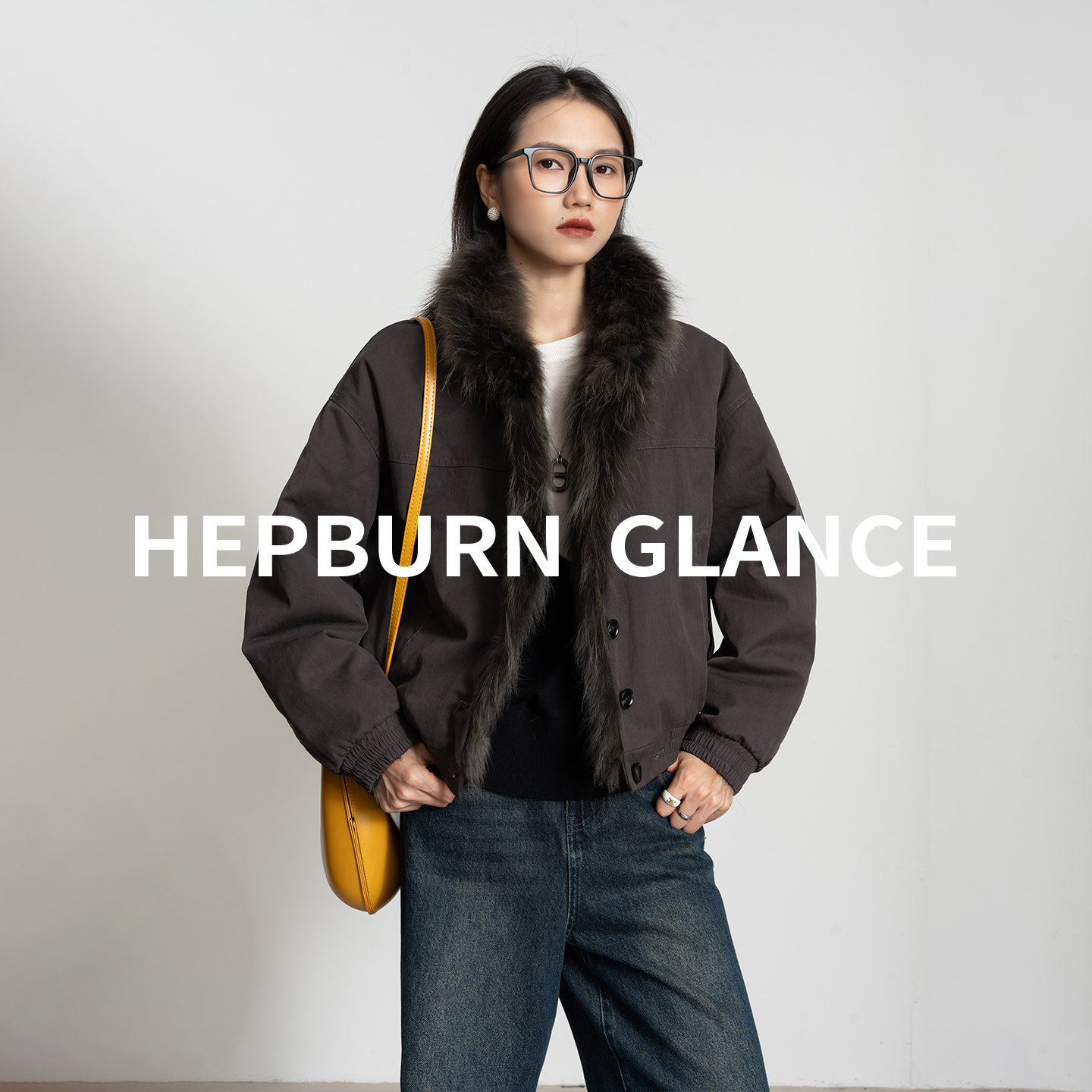 HG/飞行日记_进口貉子毛内胆两面穿派克服女复古短款立领皮草外套