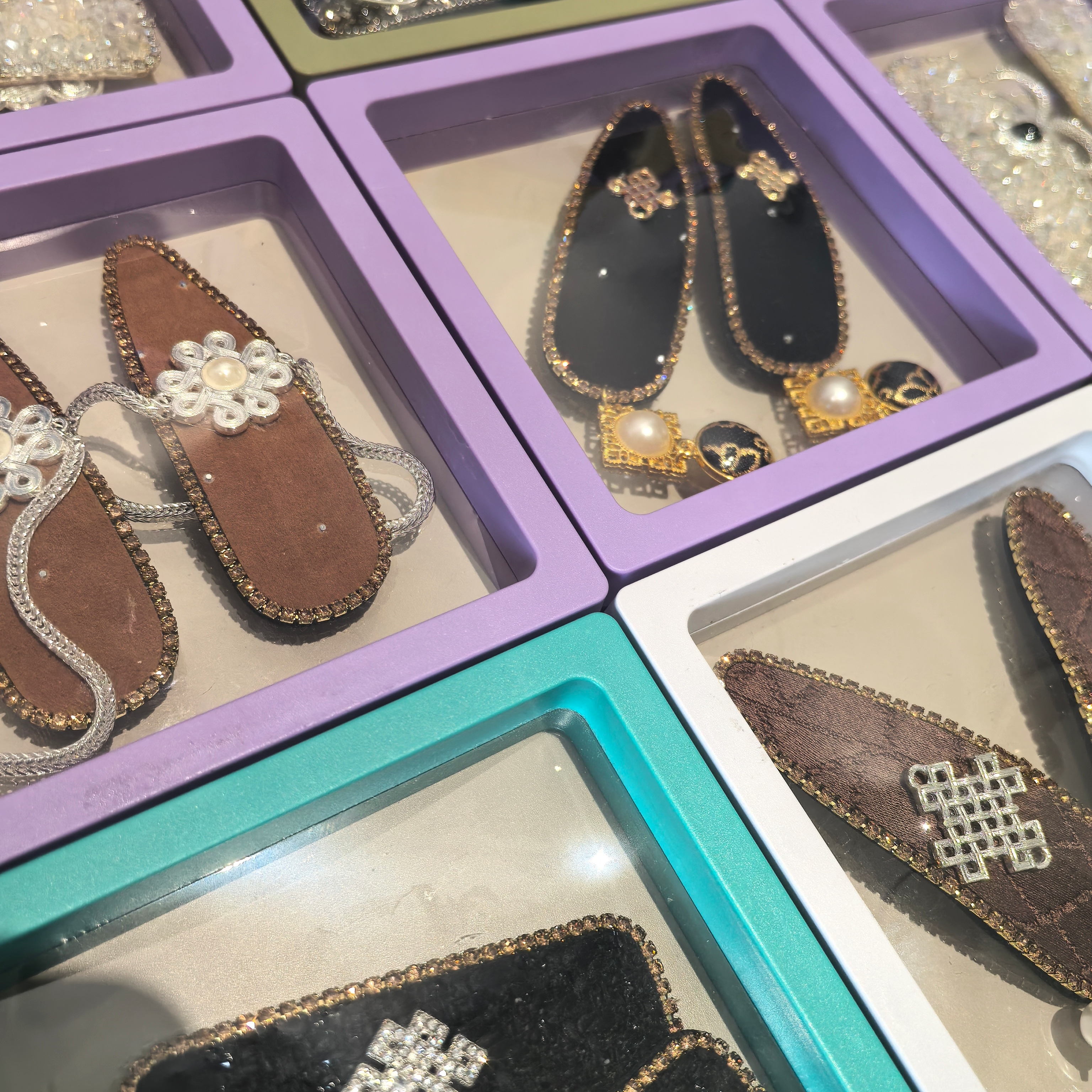 蒙古元素民族风特色流苏发夹纯手工短链条