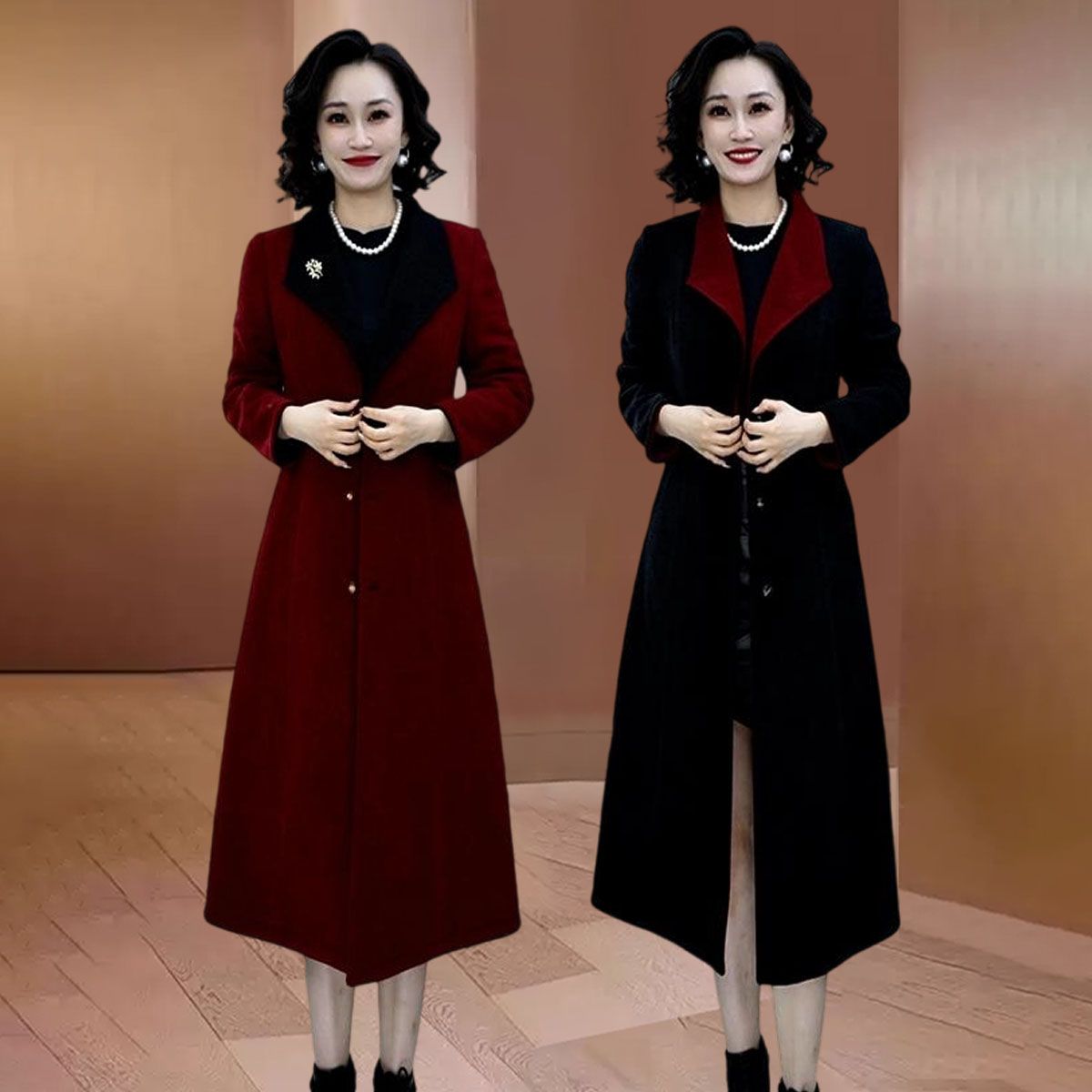 品牌小香风双面穿毛呢外套女士2025新款爆流行贵夫人时尚减龄大衣