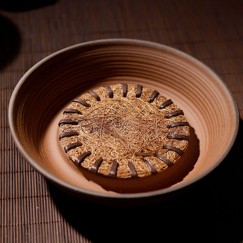 粗陶壶承茶壶小茶托茶壶托陶瓷茶具养壶壶承垫干泡台茶道零配件