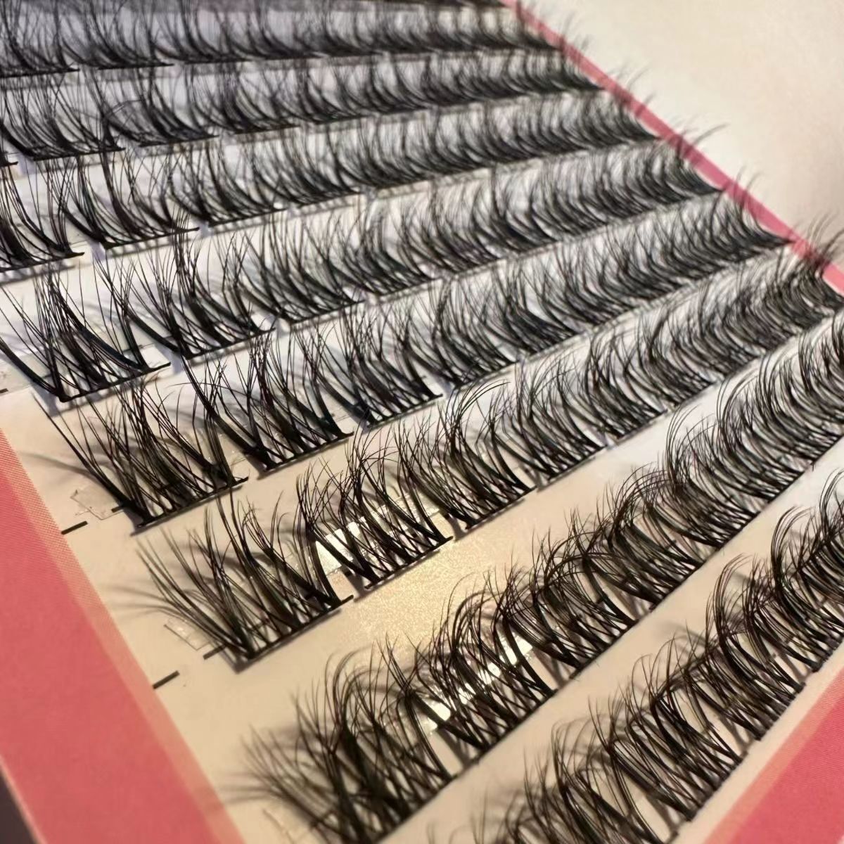 婴儿仿真毛女假睫毛自然单簇凌乱毛绒绒弯流感懒人5D!三部曲层次