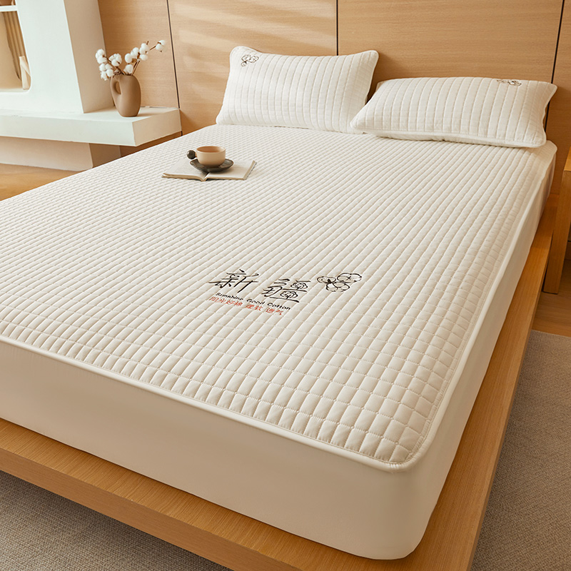 【新疆棉花床笠】100%棉花填充夹棉床笠床垫保护罩隔尘防滑柔软亲肤