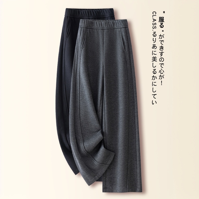 【报恩裤】加绒糯米弯刀裤女2025秋冬新款慵懒舒适香蕉裤休闲直筒裤