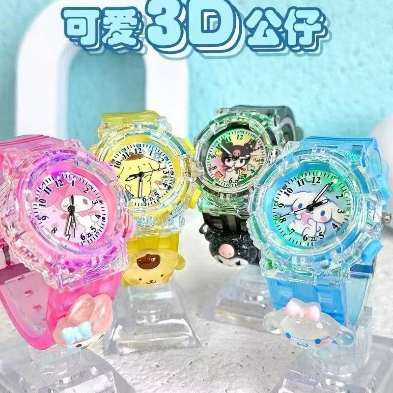 儿童发光手表防水防摔小学生发光看时间幼儿园3-6岁玩具9