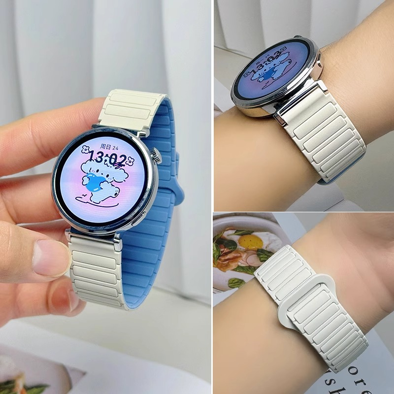 张婧仪同款适用华为gt5磁吸硅胶GT4GT3watch4gt5华为华为手表表带
