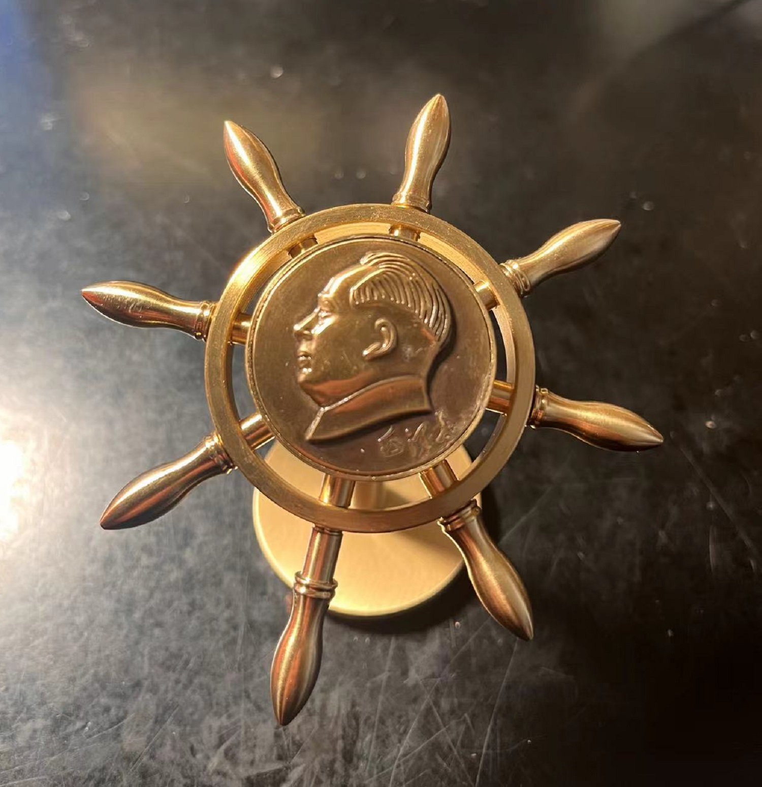 直播间产品临时链接大海航行靠舵手纯铜精美工艺品