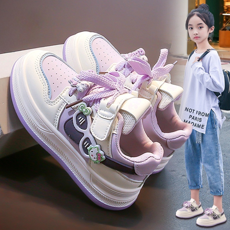 ABC女童鞋子板鞋2025新款秋季儿童小白鞋软底运动德训鞋女孩学生