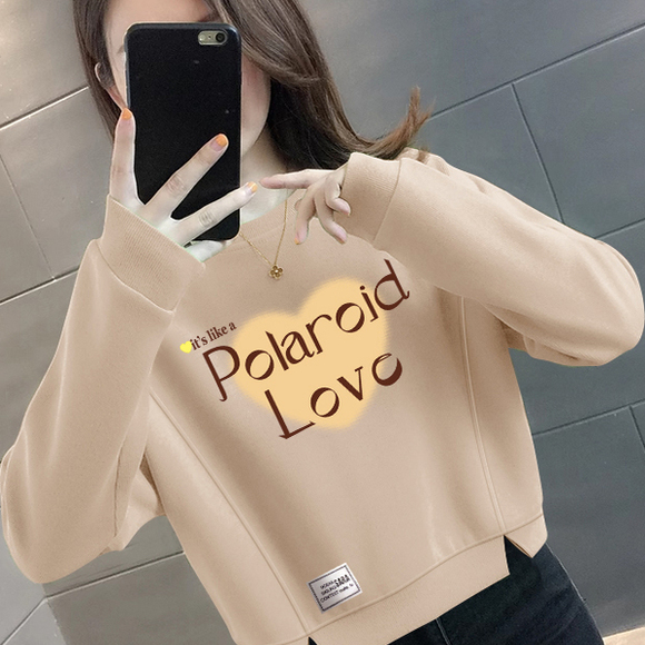 春秋冬加绒不加绒爆款女装圆领宽松显瘦上衣时尚大码百搭女卫衣