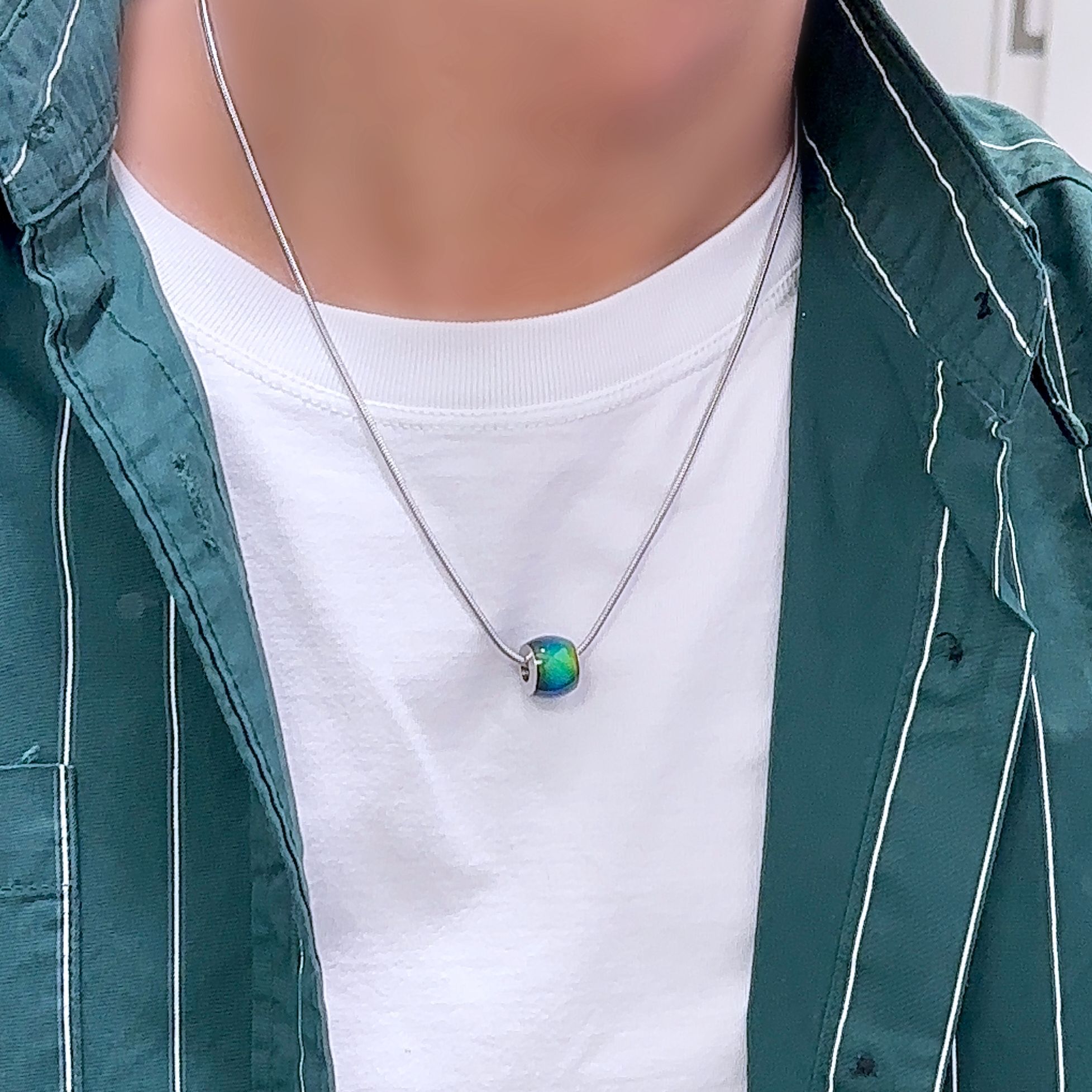 定余年 不锈钢项链 温感变色吊坠ins小众创意心情简约潮搭锁骨链