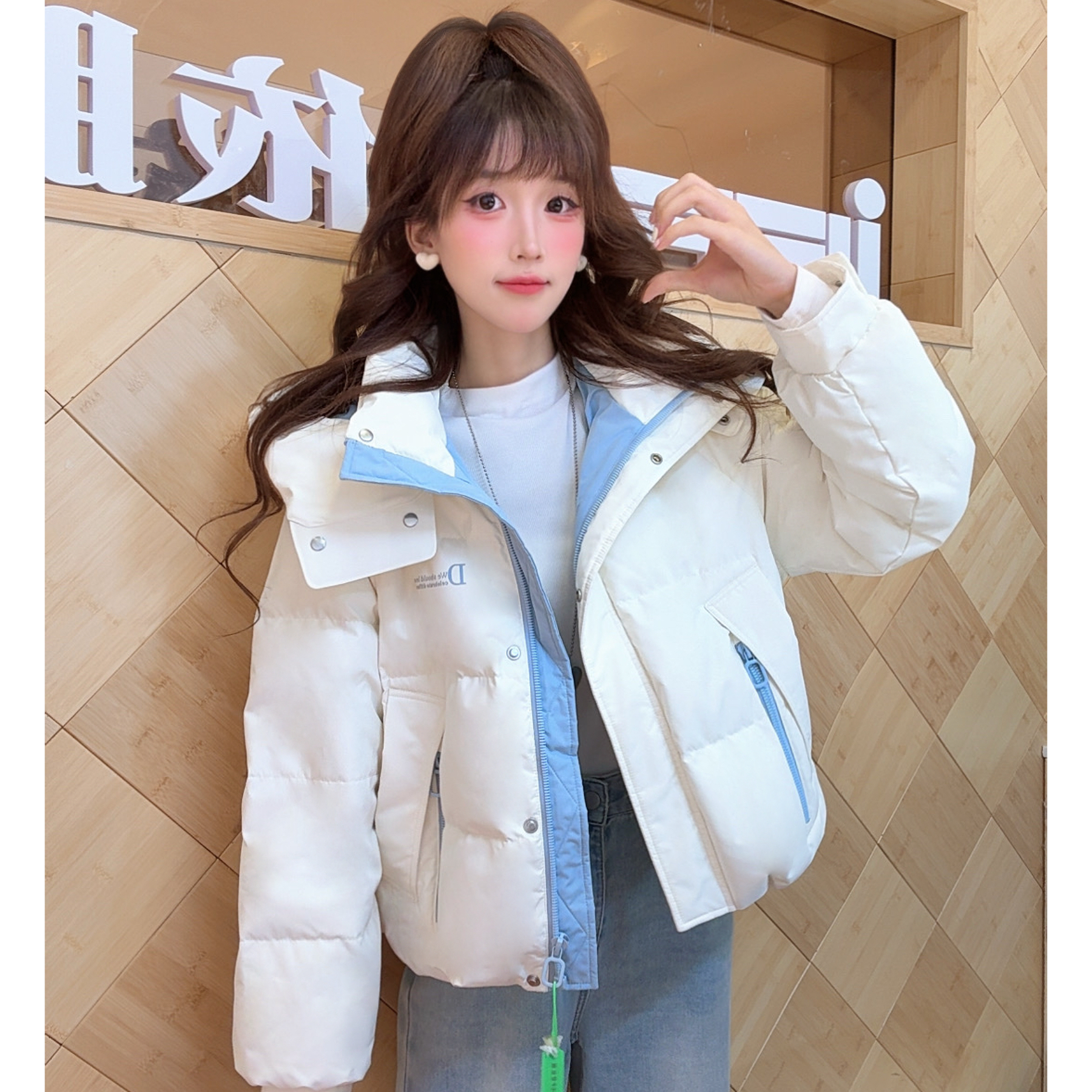 IEF/爱依服2025冬季新款美式时尚设计感通勤百搭短款保暖羽绒外套