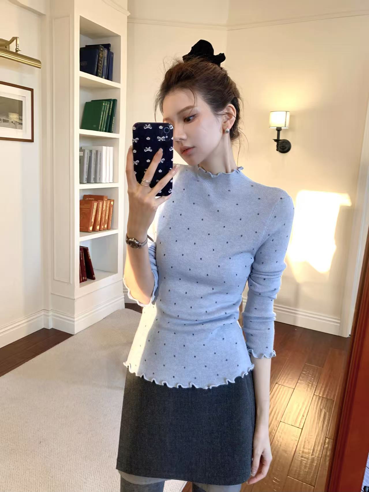 【芝士Cheese】迷雾少女 时尚休闲百搭小众多色圆领长袖羊毛打底衫