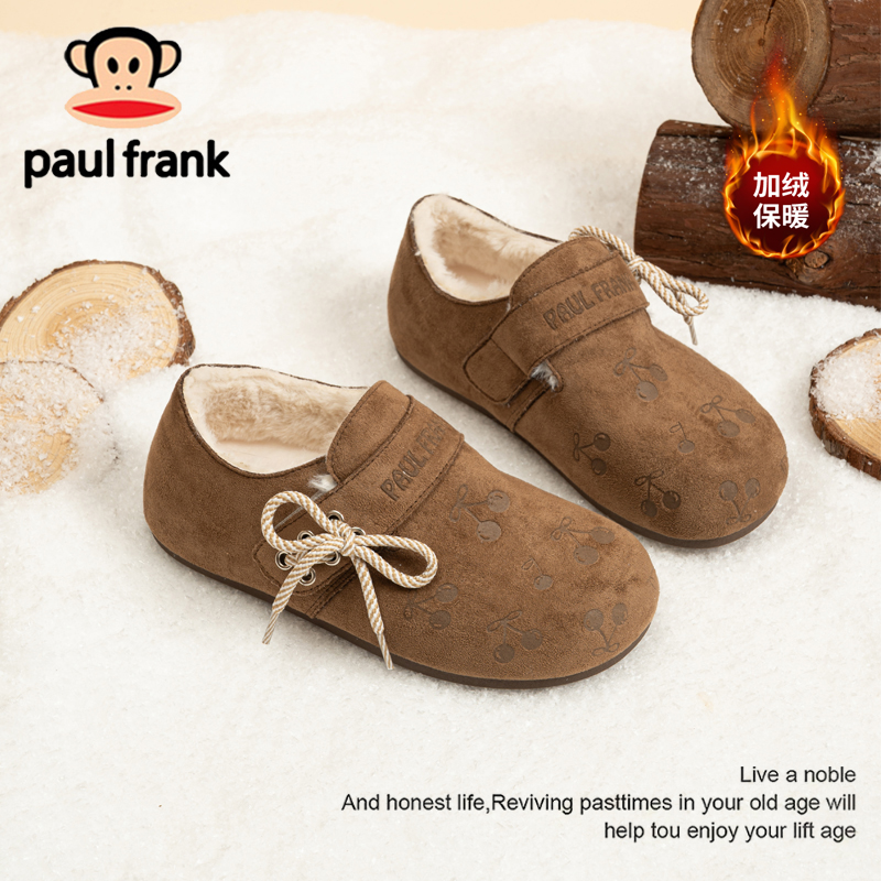 大嘴猴加绒勃肯鞋女爆款2025冬季保暖棉鞋一脚蹬户外防寒平底女鞋