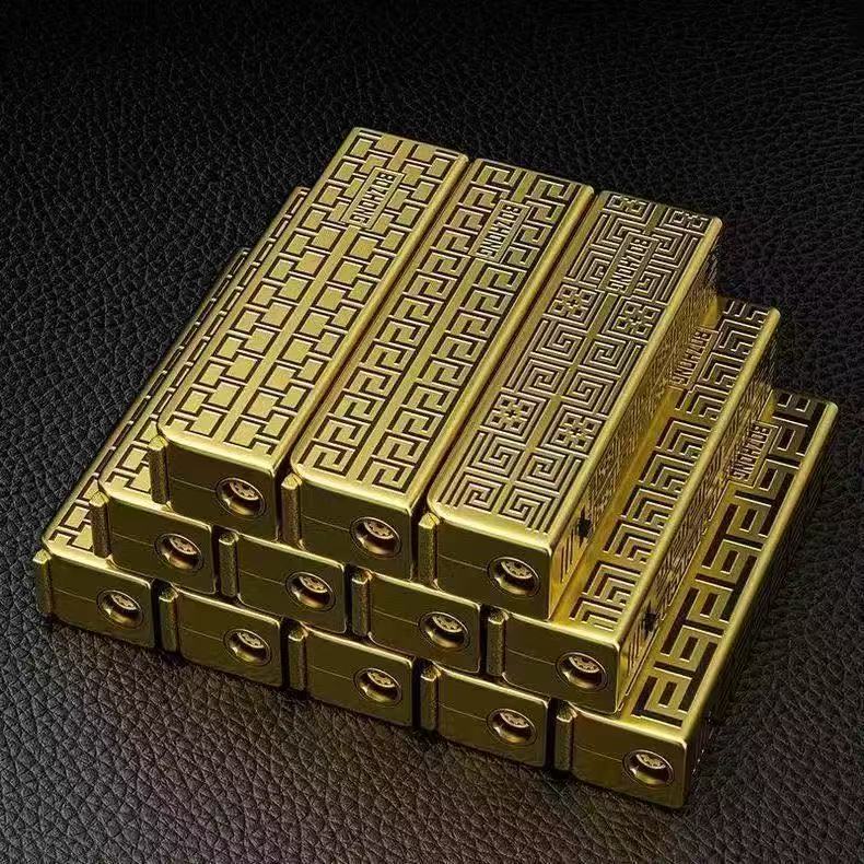 金属防风打火机火机金斜打直冲高档批发新款充气电子广告时尚复古