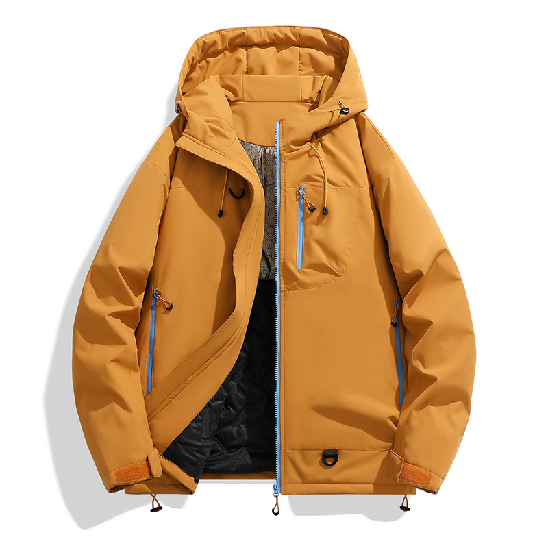 2025冬季冲锋衣石墨烯棉衣潮流连帽防风防水情侣款加厚保暖棉服