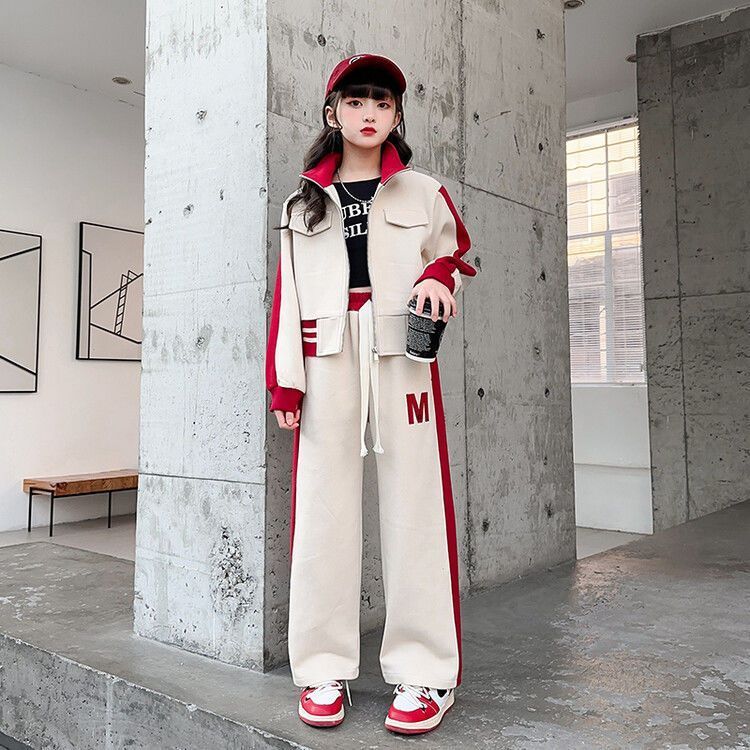 女童洋气套装春装新款时尚潮童装中大童女孩炸街春秋款两件套