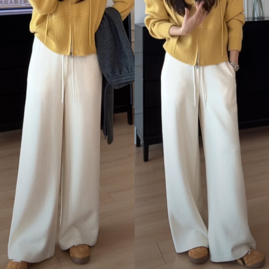 【余欢欢】秋季百搭时尚简约显瘦直筒休闲长裤-YHK50370