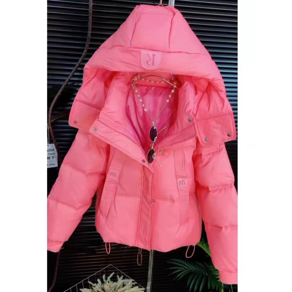 2025冬季新款超好看糖果色短款棉服女连帽加厚保暖小个子棉衣