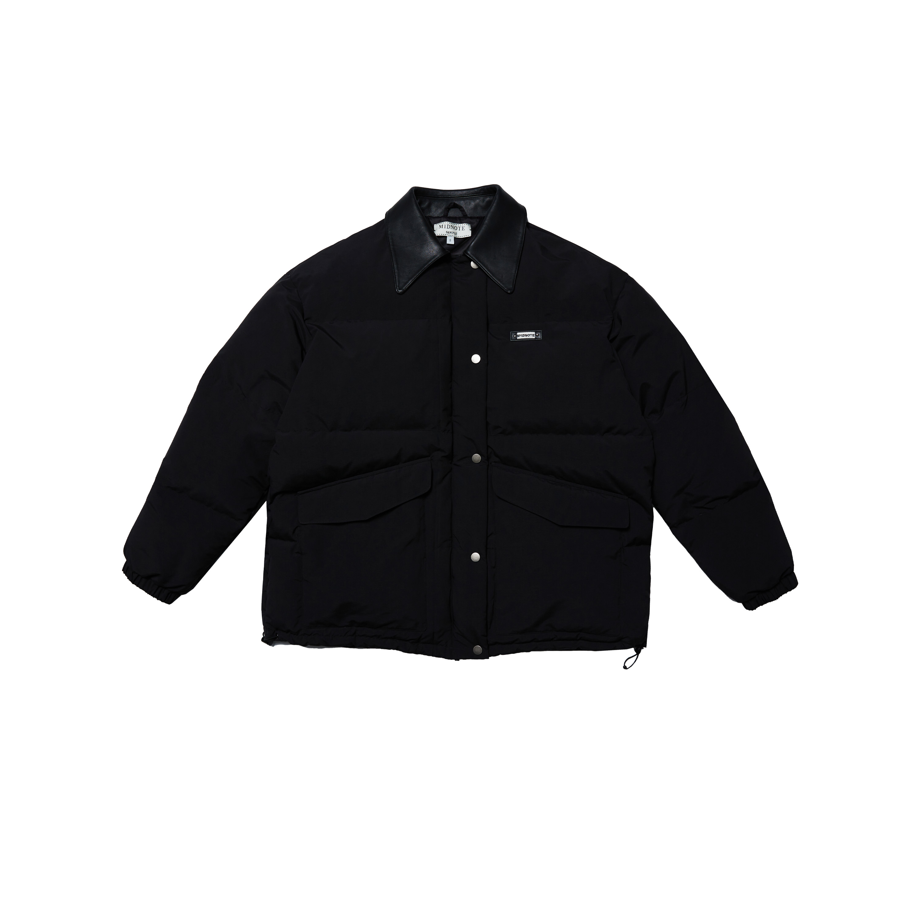 M1DNOTE 领口拼皮羽绒服 M1D05027