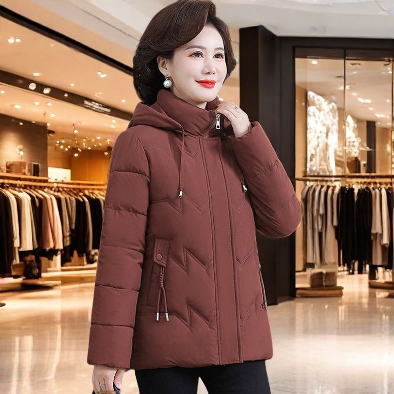 新款2025中老年棉衣女冬季妈妈女式冬装短款棉服女棉袄加厚外套