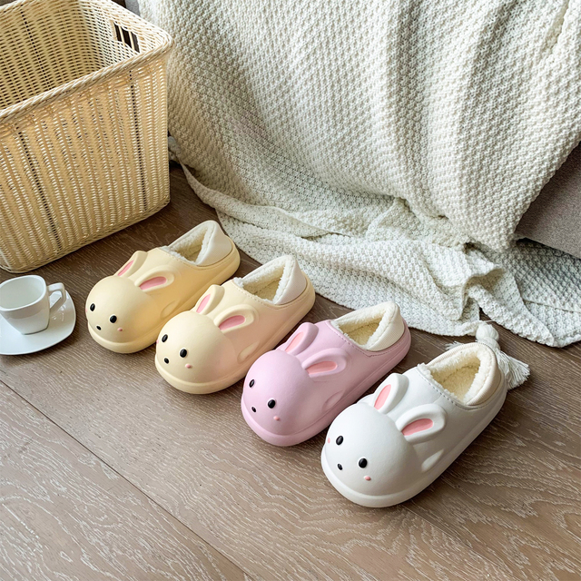可爱儿童棉拖鞋女童秋冬季居家用室内厚底软底防滑拖鞋中大童外穿