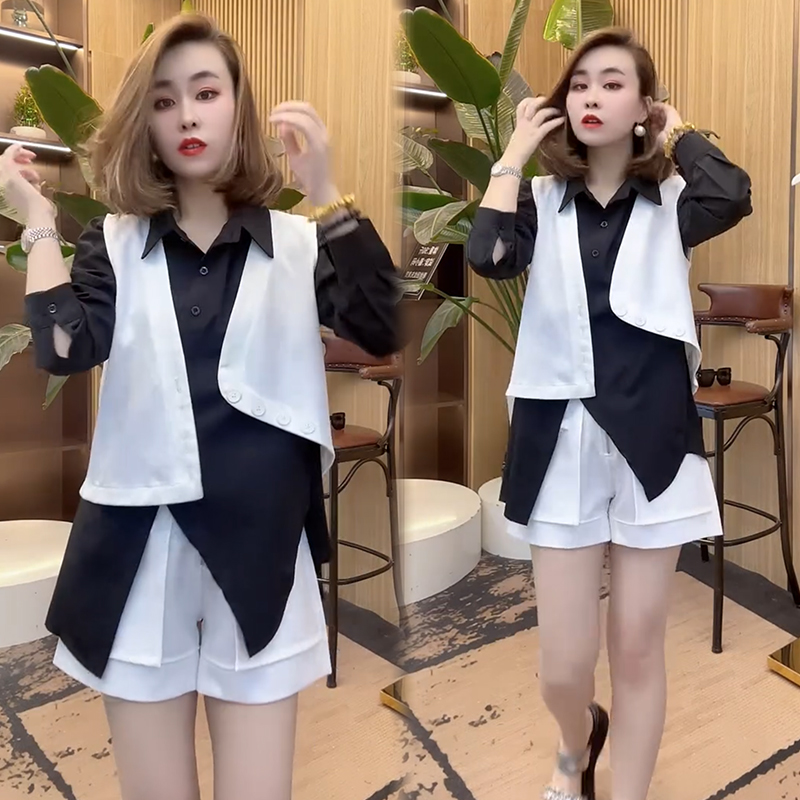 2025秋季新款时尚显瘦气质网红高档洋气女高级马甲宽松大码三件套