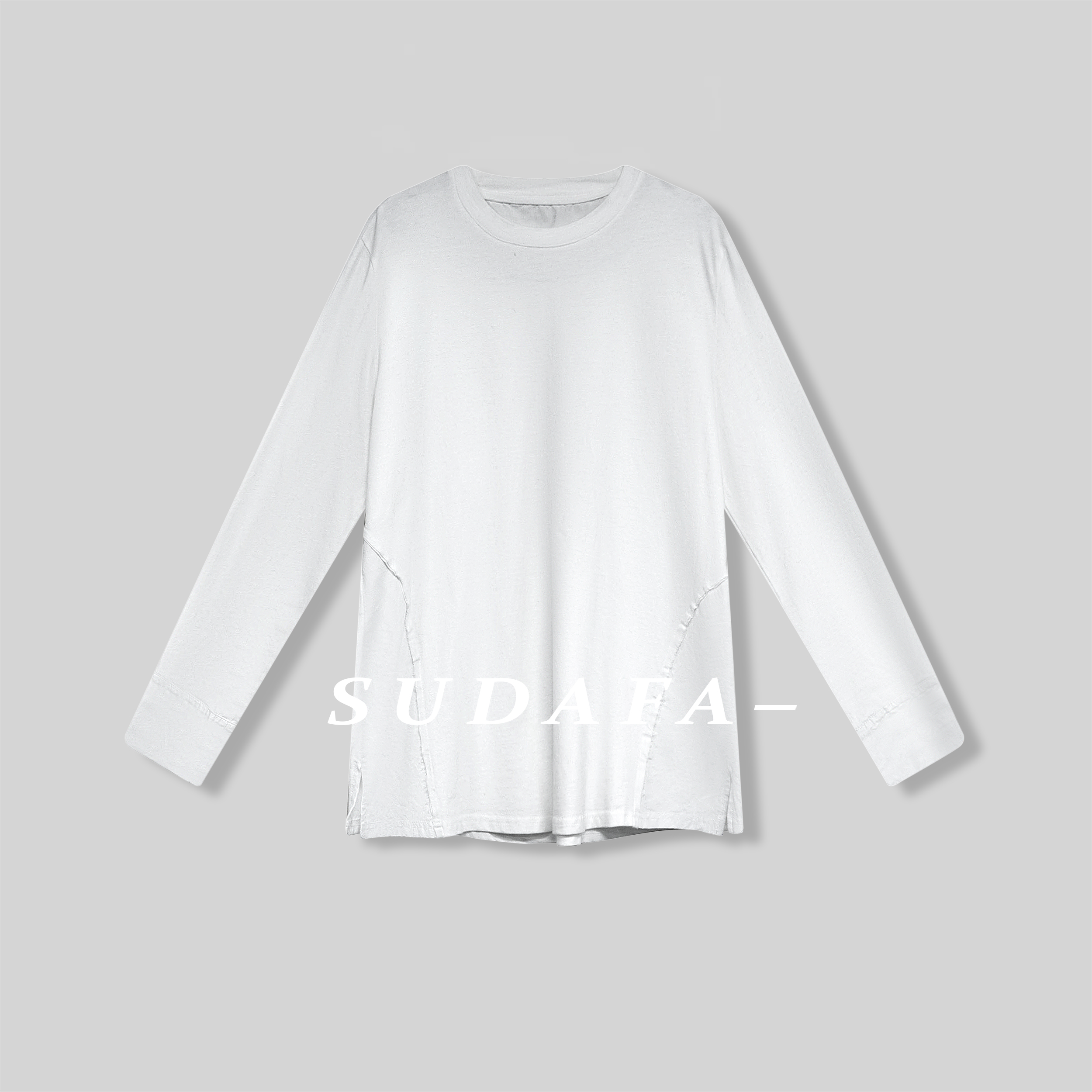 SUDAFA-【慵懒时光】极简百搭宽松设计纯色打底TDD25003