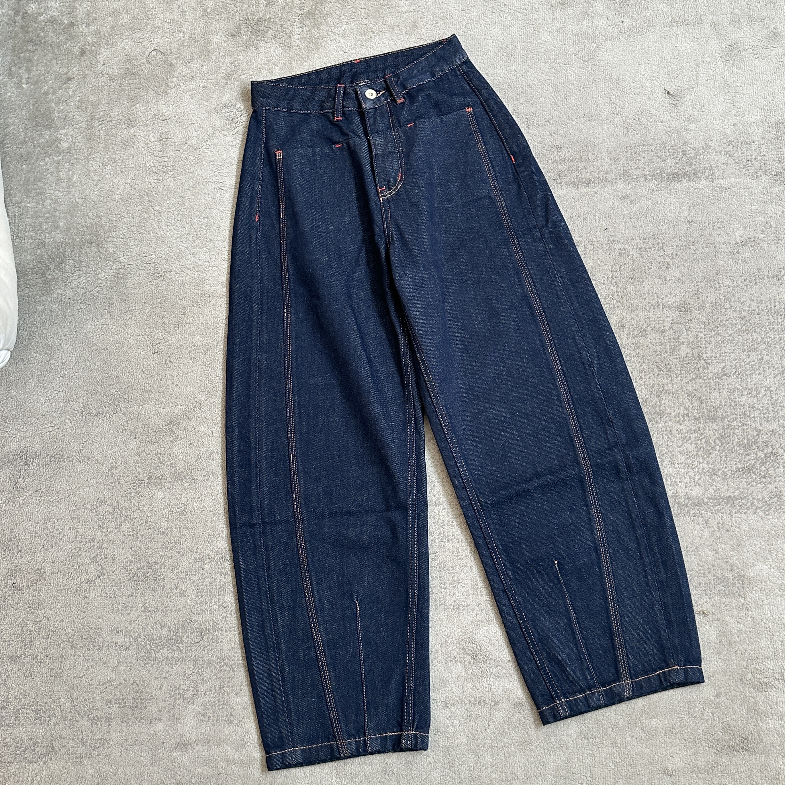 【福利款】春秋款明线牛仔弯刀裤6028