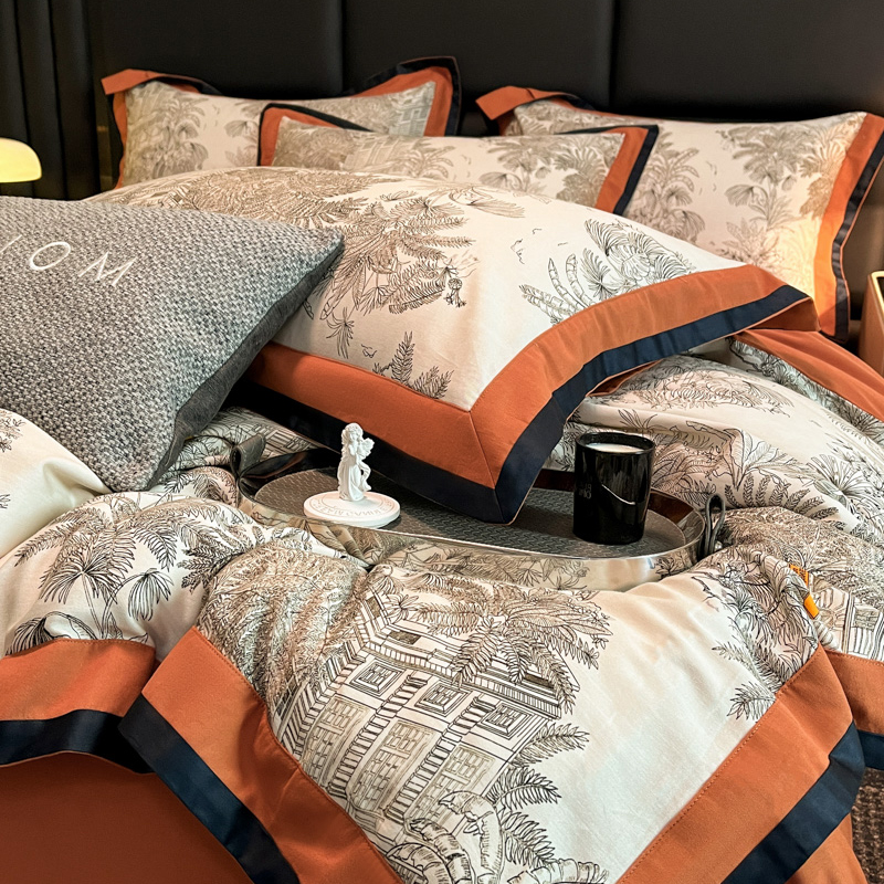 母婴级A类200支加厚磨毛四件套100%纯棉床单被套床笠秋冬床上用品