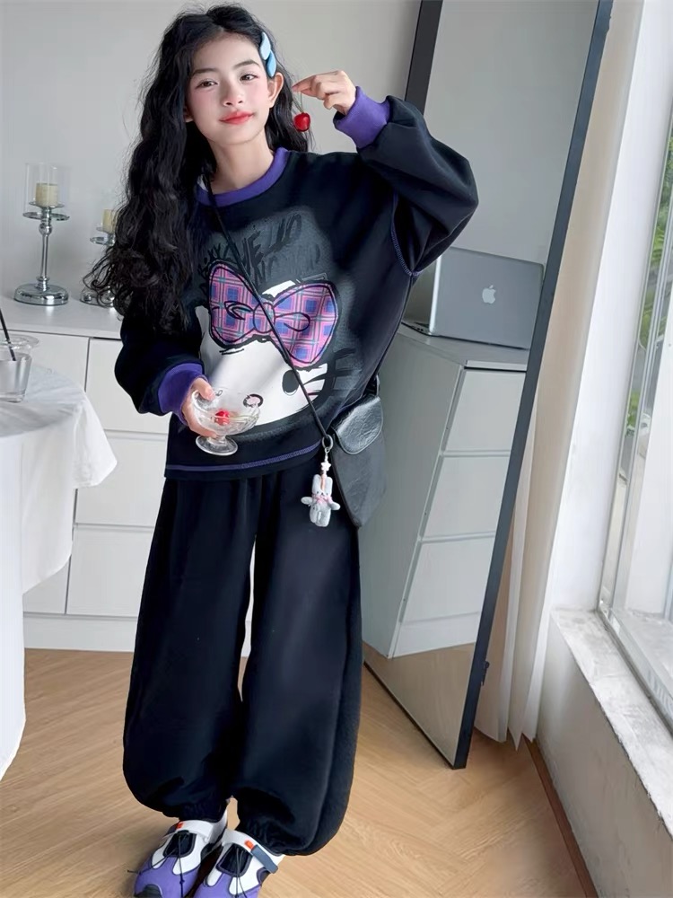 女童秋装卫衣套装春秋款女孩中大儿童时髦网红洋气秋季衣服潮8岁9