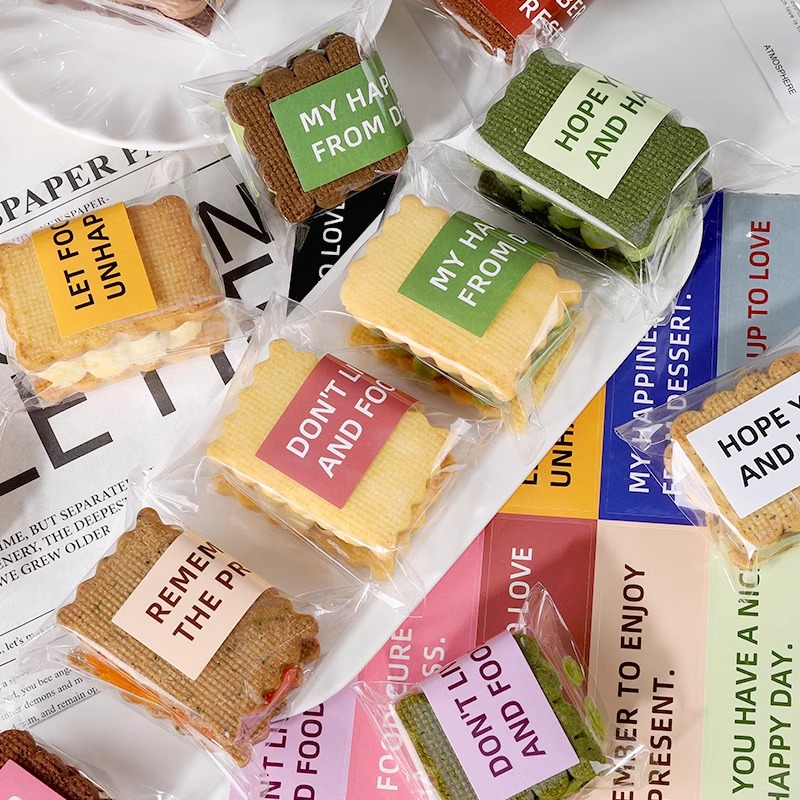 透明白脱饼干包装袋自封粘糖果烘焙曲奇司康雪花酥单独立包装袋