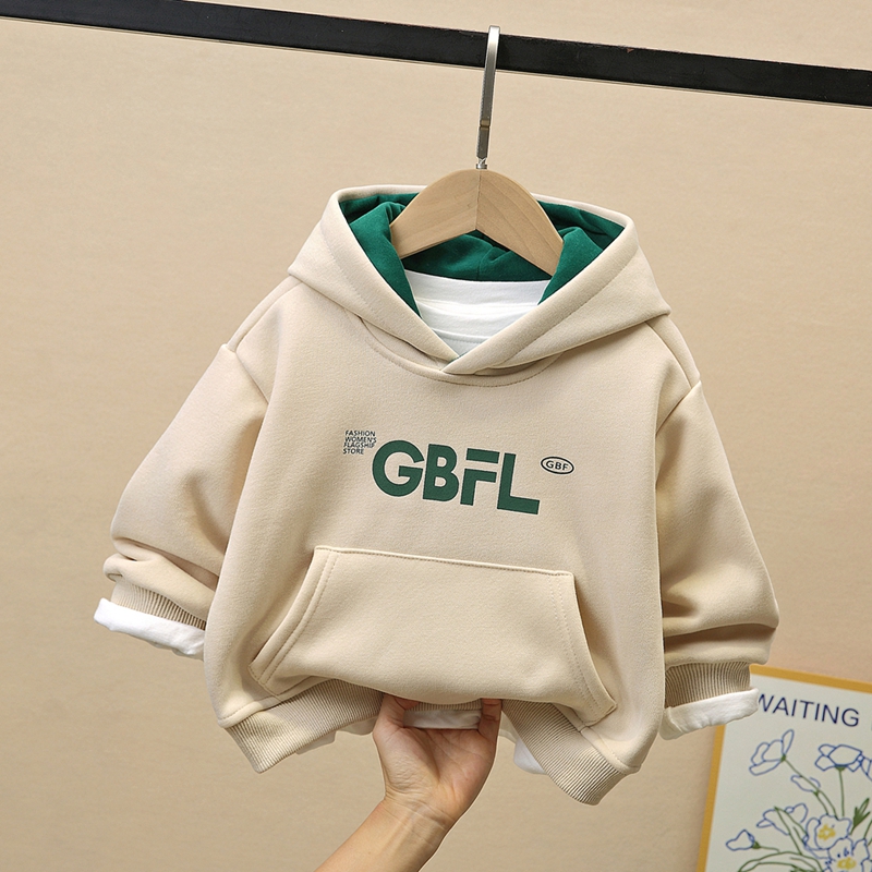 儿童卫衣男女童春秋洋气打底衫宝宝套头上衣童装一体绒时髦衣服潮