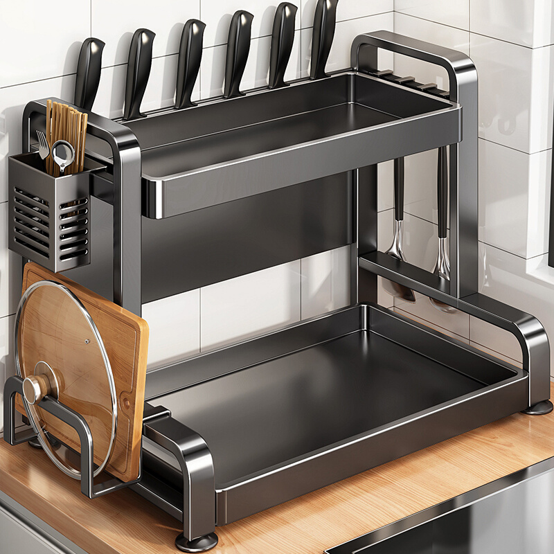 家用厨房调料品置物架台面多功能调料架子油盐酱醋调味瓶罐收纳盒