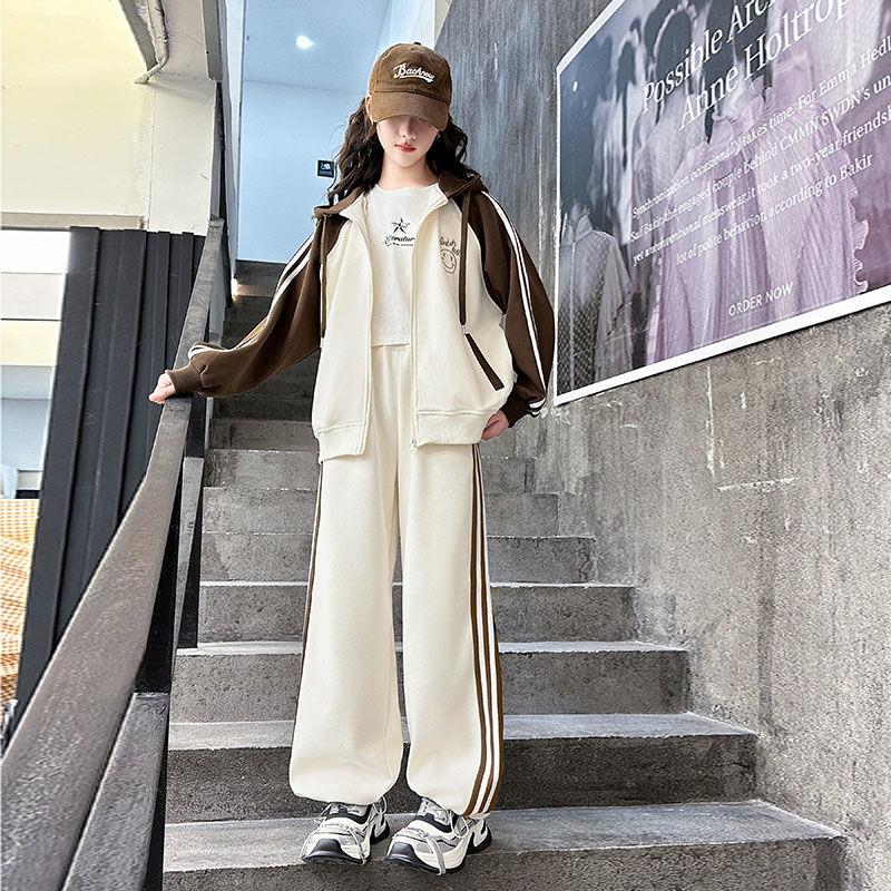 女大童春季运动套装儿童洋气初高中生衣服女童春秋岁一整套