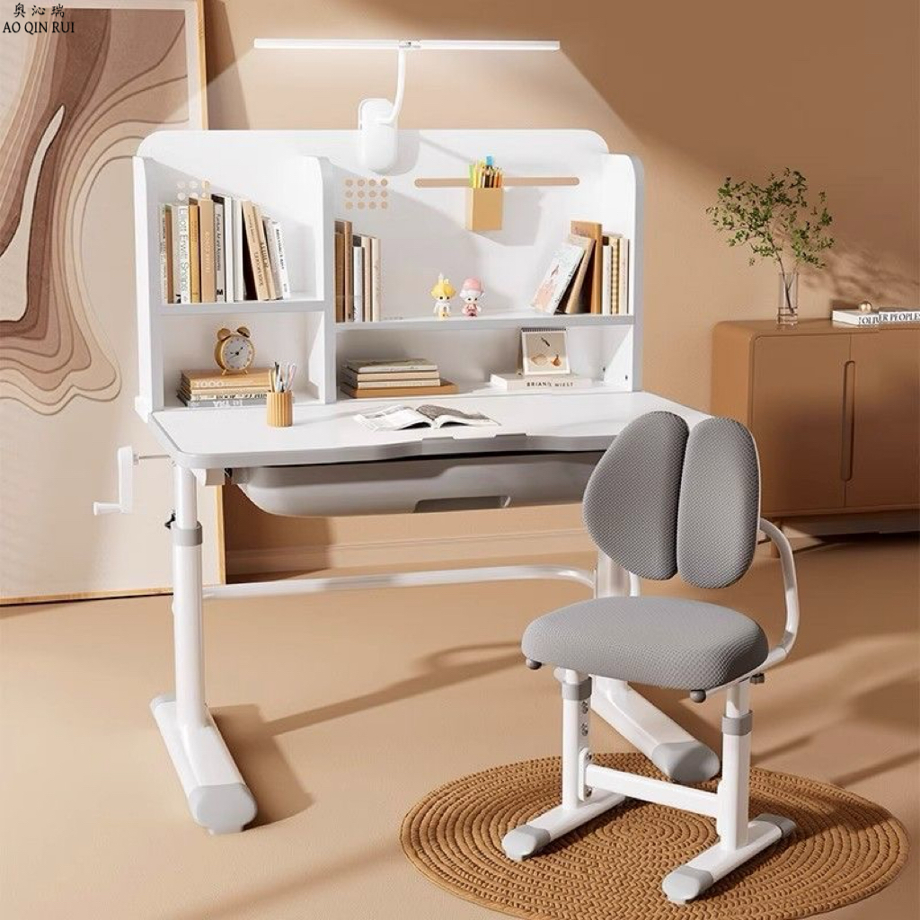 奥沁瑞儿童学习桌写字作业书桌小孩可升降简约桌子家用课桌椅套装
