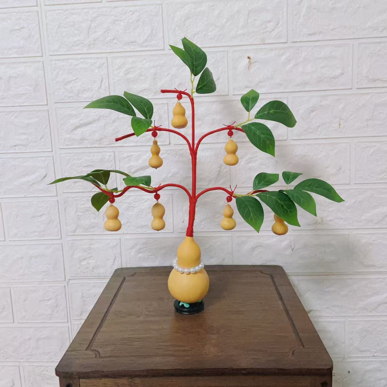 天然葫芦发财树桌面摆件招财摆件办公室乔迁新居礼物